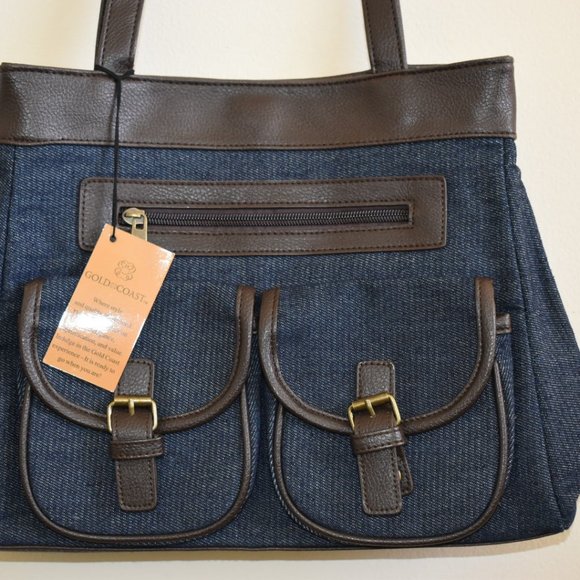 Gold Coast Handbags - Gold Coast Denim Purse, Handbag